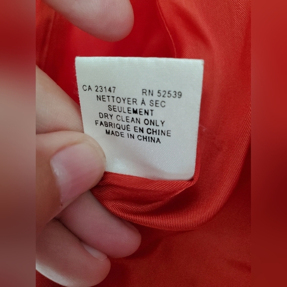 Talbots Quilted Jacket. Orange. Size MED PETITE - Picture 6 of 9